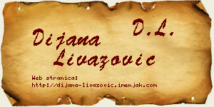 Dijana Livazović vizit kartica